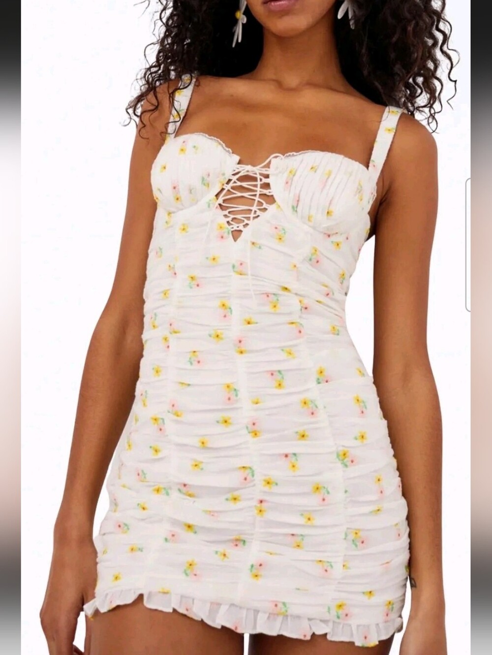 NWT For love & lemons celia mini dress Size Large New